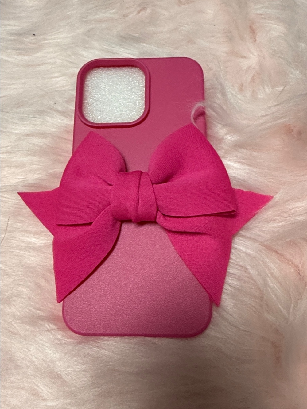Hot Pink Bow iPhone 16 Pro Max Case - Slim Protective Cover
